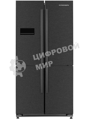 Холодильник Kuppersberg NMFV 18591 DX темный металл трехкамерный 390/170л морозилка снизу, No Frost, Side by Side