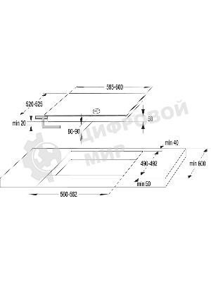 Варочная поверхность Gorenje EC642CLB, конфорок: 4 шт., стеклокерамика, независимая, черный