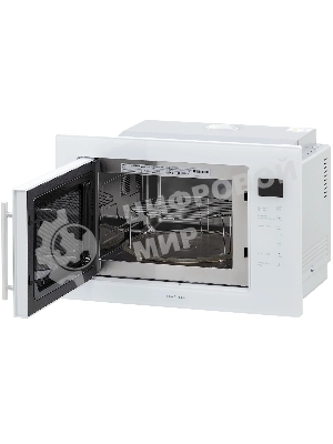 Встраиваемая микроволновая печь Krona RIFLESSO 60 WH V2 белое стекло, 25 л, 900 Вт, переключатели - сенсор