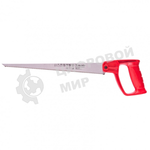 Ножовка по дереву Matrix 23106 для мелких пильных работ, 320 мм, цельнолитая однокомпонентная рукоятка