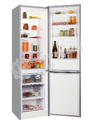 Холодильник Nordfrost NRB 154 S серый матовый двухкамерный 238/115 л морозилка снизу, капельная система