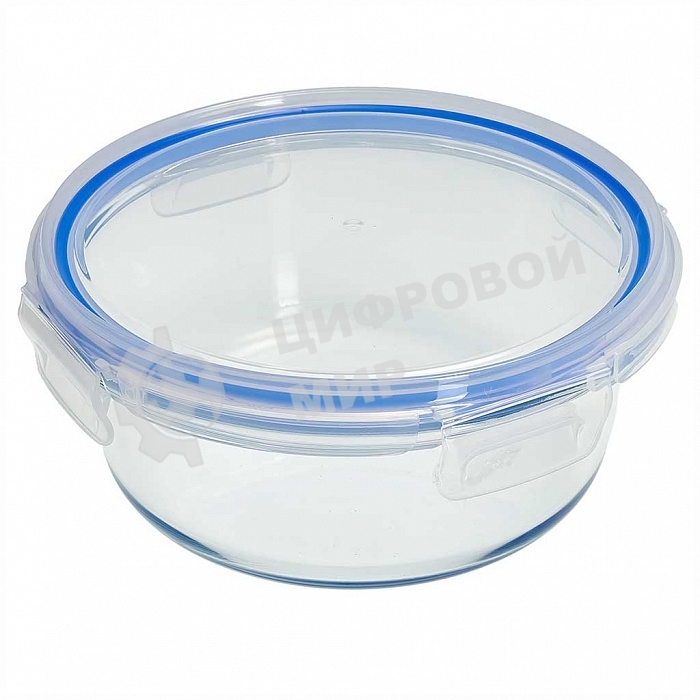 Форма для запекания ЗАБАВА РК-0106/2 круглая с герм.крышкой из жаропр. стекла 1,0 л 17,4*6,7 см