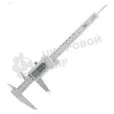 Электронный штангенциркуль Deli DL91200 200мм, метрическая/дюймовая конвертация, нержавеющая сталь, 3 кнопочное управление, светодиодный дисплей, 1,5В SR44.