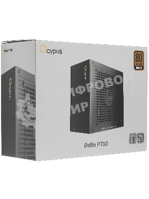 Блок питания 750W Ocypus Delta P750 (ATX, 80 PLUS Bronze, APFC, 20+4 pin, 120мм fan, PCI-E 6+2Px3, 8xSATA) (Delta-P750-B1FDBK024X-EU)