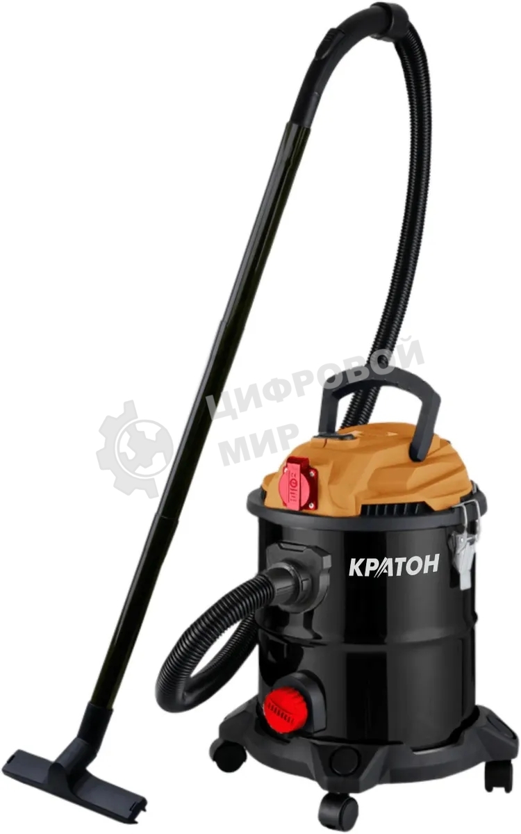 Строительный пылесос Кратон VC-20/1200 1200Вт (уборка: сухая/влажная) черный