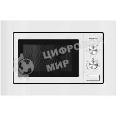 Микроволновая печь встраиваемая Hyundai HBW 2030S WG белый, 20 л, 800 Вт, переключатели - поворотный механизм