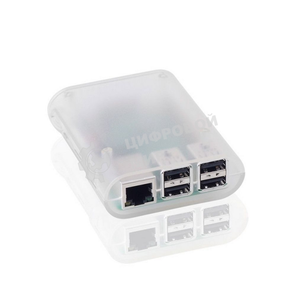 Корпус ACD Transparent RA076 ABS Plastic Injection Molding case with Stripe for Raspberry Pi 3 B (прозрачный, овальный на винтах)(RASP1795)