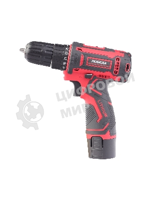 Дрель-шуруповерт Победа ДА-12П/2 Ли, 12 В, 2 Ач, 25 Нм, щеточный