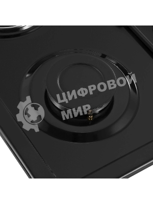 Комбинированная варочная панель Maunfeld EEHE.64.5EB/KG, 4 конфорки, эмалированная сталь, черный