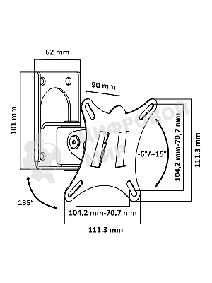 Кронштейн LE'STER LST-101.03 ТВ 10