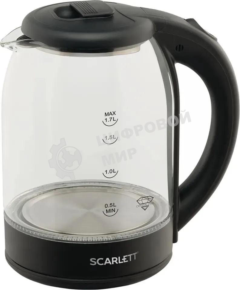 Чайник электрический Scarlett SC-EK27G90 черный Мощность, Вт: 1800; Объем, л: 1.7