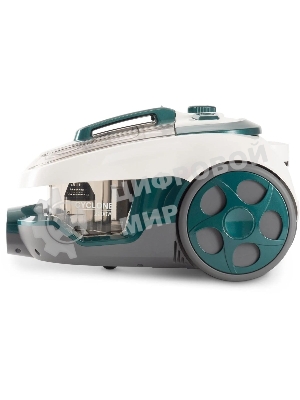 Пылесос Hyundai HYV-C3500 белый/бирюзовый, 380/2220 Вт, уборка сухая, пылесборник контейнер 2.5 л