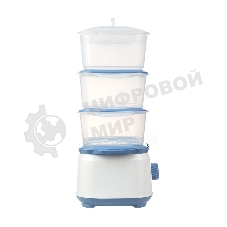 Пароварка электрическая Centek CT-1462 9л 1050Вт, таймер 60 мин, 3 контейнера, чаша для риса, резервуар 1,5л.