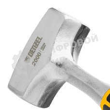 Кувалда Denzel 2 кг, цельнометаллическая, двухкомпонентная рукоятка