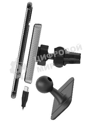 Автомобильное беспроводное зарядное устройство Qumo PowerAid Qi C Charger V2 (Charger 0009), 10 Вт, 1 контур