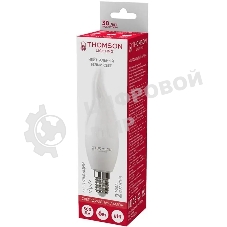 Лампа cветодиодная LED Thomson TH-B2026 E14, свеча на ветру, 6Вт, 4000К, белый нейтральный