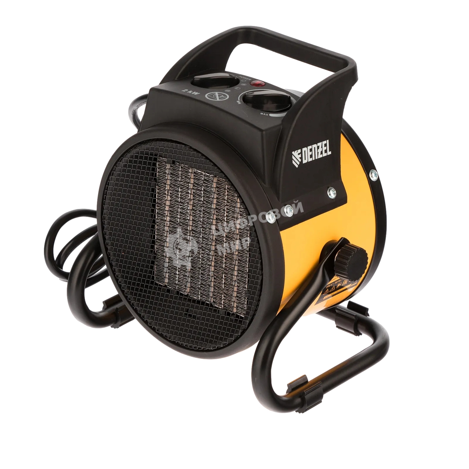 Тепловая пушка керамический нагреватель (тепловентилятор) Denzel DHC 2-100, 230В, 0,025/1/2 кВт