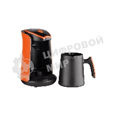 Электрическая турка Energy EN-251T стекло,0,3л, 600Вт черный/оранж. автоотключение 107707