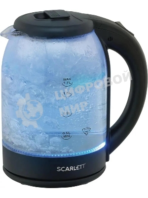 Чайник электрический Scarlett SC-EK27G90 черный Мощность, Вт: 1800; Объем, л: 1.7