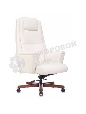Кресло Бюрократ DUKE белый, кожа