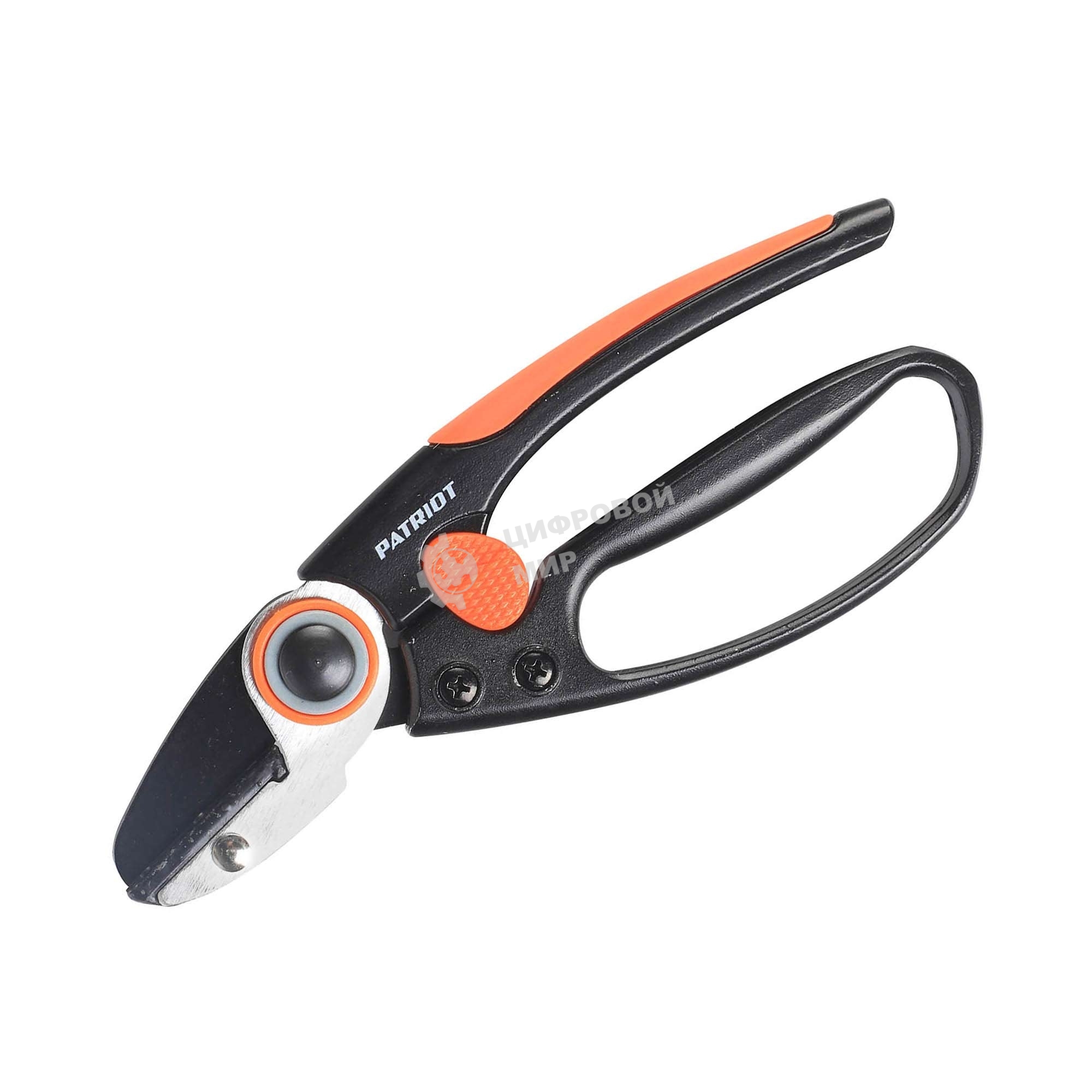 Секатор PATRIOT PAP-203, контактный, с наковаленкой, антифрикционное покрытие, ручка-петля, 203 мм