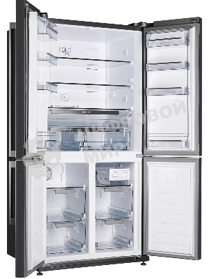 Холодильник Kuppersberg NMFV 18591 DX темный металл трехкамерный 390/170л морозилка снизу, No Frost, Side by Side
