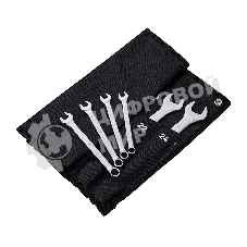 Набор комбинированных гаечных ключей 14 шт Deli DL130014A Спецификация: 6,7,8,9,10,11,12,13,14,15,17,19,22,24 мм. Матовая хромированная поверхность. Тканевая упаковка.