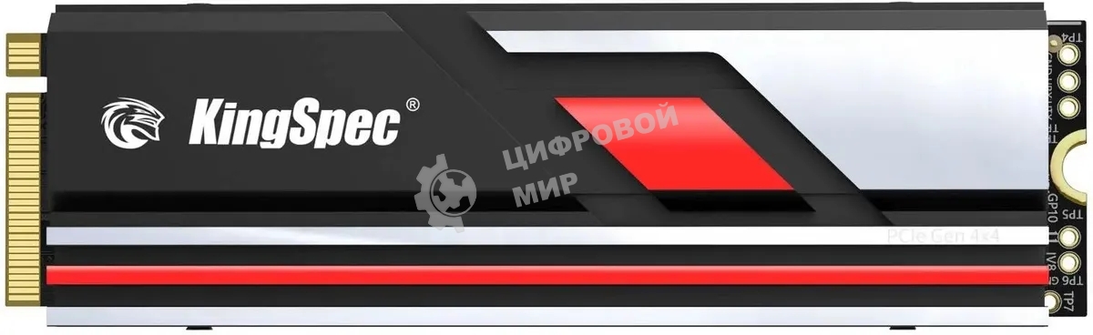 Накопитель SSD KingSpec XG7000 XG7000-1Tb PRO, 1Tb, PCIe 4.0 x4, M.2 2280, NVMe, R/W 7400/6600, с радиатором