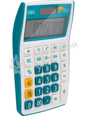 Калькулятор настольный Deli E1238/BLUE синий 12-разр.