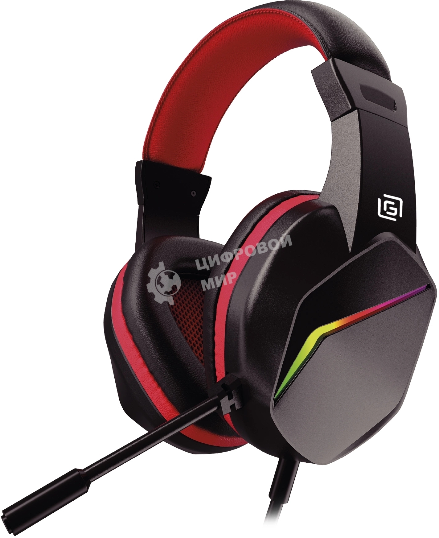 Гарнитура Oklick HS-L335G чёрный, проводная, USB-C/3.5 мм