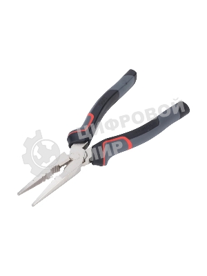 Плоскогубцы удлиненные Deli DL0104 200 мм, Cr-V, эксцентриковый шарнир, антикоррозийное покрытие, трехкомпонентная прорезиненная рукоять