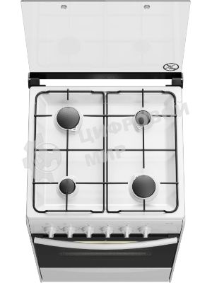 Плита комбинированная Darina 1B KM 441 306 W белый/черный, конфорок 4 шт, духовка 50 л, 50 см x 85 см x 53 см