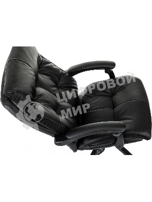 Кресло Бюрократ CH-824MSG-BF черный, экокожа