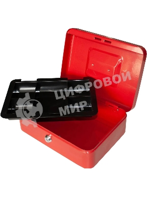 Ящик для денег Silwerhof 90x250x180 красный сталь