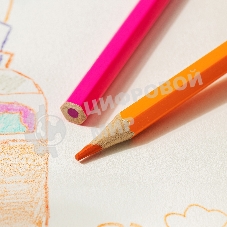 Карандаши цветные Deli EC130-24 ColoRun, шестигранный профиль, дерево 24 цвета, коробка с европодвесом (24шт)