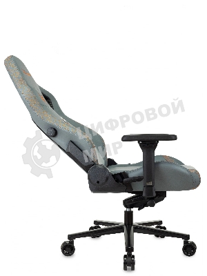 Кресло игровое Knight Craft Dragon серый эко.кожа крестов. металл