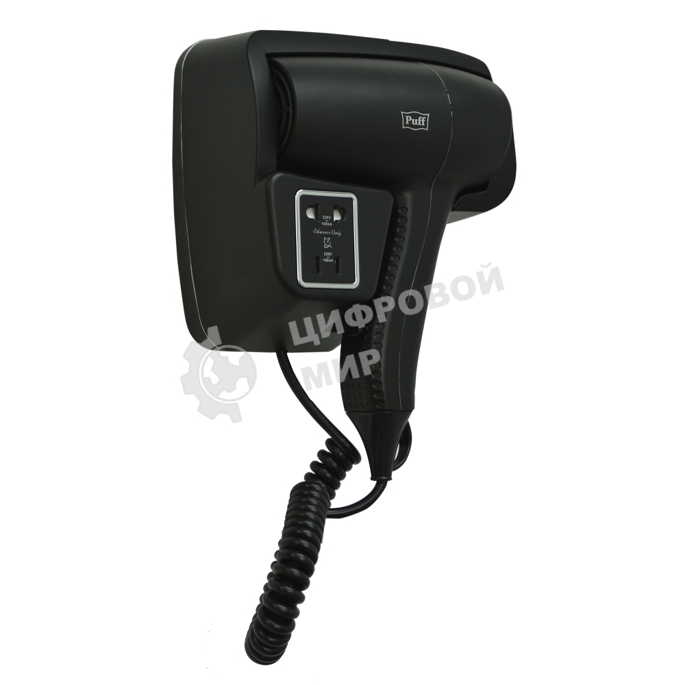 Фен Puff 1201BlB черный, 1200 Вт