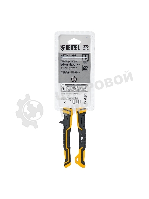 Ножницы по металлу Denzel 270 мм, прямой и правый рез,сталь-СrMo, трехкомп.рук-ки