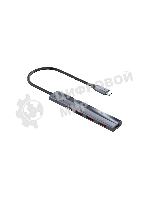 USB-концентратор Vention OTG USB 3.2 Gen 2 Type-C на 4 USB порта + USB-C PD Серый - 0.15м.