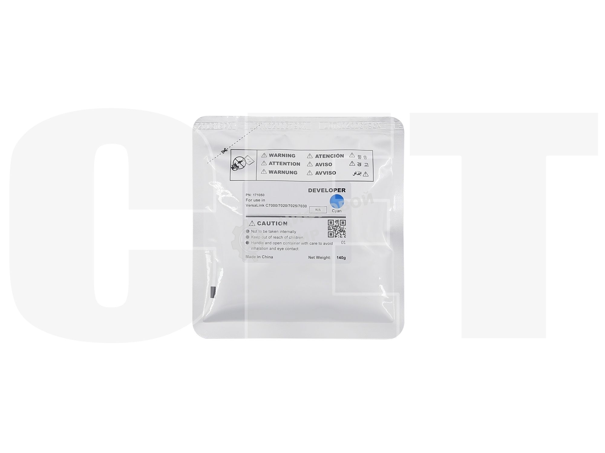 Девелопер CET для Xerox VersaLink C7000/C7020/C7025/7C030 Cyan (140г, 400000 стр.)