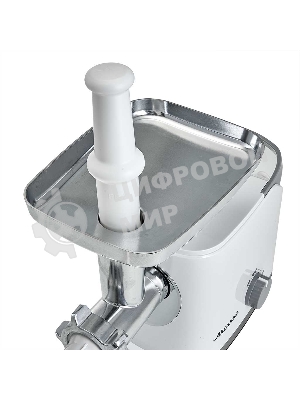 Мясорубка электрическая АКСИНЬЯ КС-2004 белый, 3000 Вт, 3.0 кг/мин, реверс, защита от перегрузки, насадки - 6