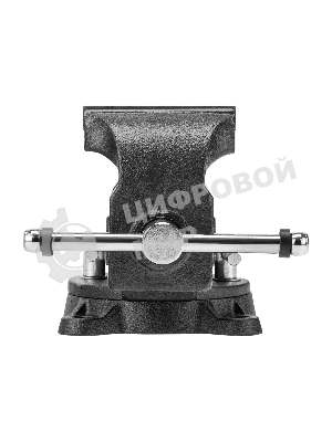 Тиски слесарные Denzel BVH-100 100 мм, поворотные, стальная направляющая, с наковальней