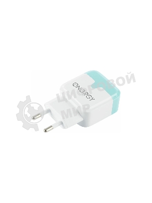 Сетевое зарядное устройство ENERGY ET-33, 2 USB разъема, 2,1А, белый (104291)