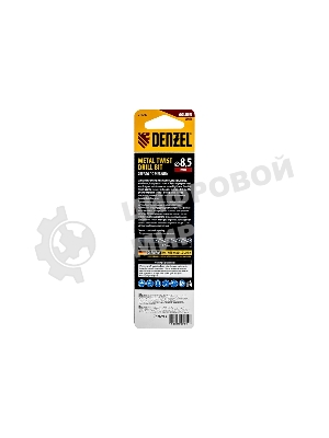Сверло спиральное по металлу Denzel 8,5 x 117мм, Р6М5, Golden Tip, многогранная заточка