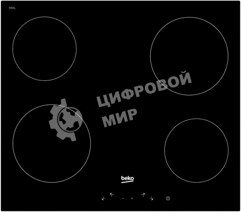 Встраиваемая электрическая варочная панель Beko HIC 64400 E, черный
