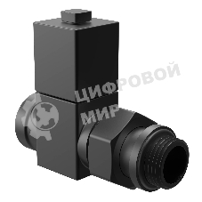 Набор дизайн-вентилей CUBE, прямой черный 1/2