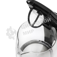 Чайник электрический Kitfort КТ-628 1.7 л, 2200 Вт, серебристый (корпус: стекло)