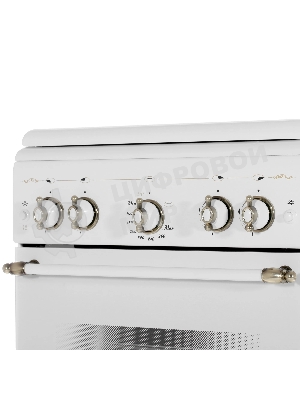 Плита газовая Gefest ПГ 5100-02 0185 белый, конфорок 4 шт, духовка 52 л, 50 см x 85 см x 58.5 см