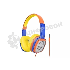 Проводные наушники Harper KIDS HN-302 оранжевый/синий, накладные, проводной