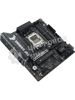 Материнская плата ASUS TUF GAMING B850M-E WIFI, AM5, AMD B850, 4xDDR5, 4xSATA, 3xM.2, 1xPCIe 5.0 x16, 1xPCIe 3.0 x1, 1xHDMI, 2xDP, 1x2.5Gb LAN, Wi-Fi 6E, Bluetooth 5.3, 1xUSB-C 10Gbps, 1xUSB-A 10Gbps, 2xUSB-A 5Gbps, 4xUSB-A 2.0, 3x3.5 мм, 7.1, mATX